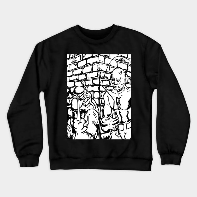 B&W Raph/DD Crewneck Sweatshirt by The Cowabunga Kidd 